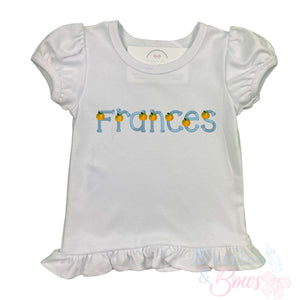 Pumpkin Name Embroidered Shirt Pumpkin Name Embroidered Shirt