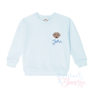 Light Blue Embroidered Sweatshirt Light Blue Embroidered Sweatshirt
