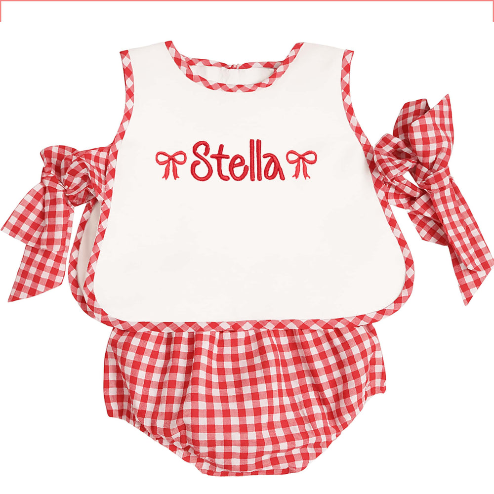 Red Gingham Bloomer Set