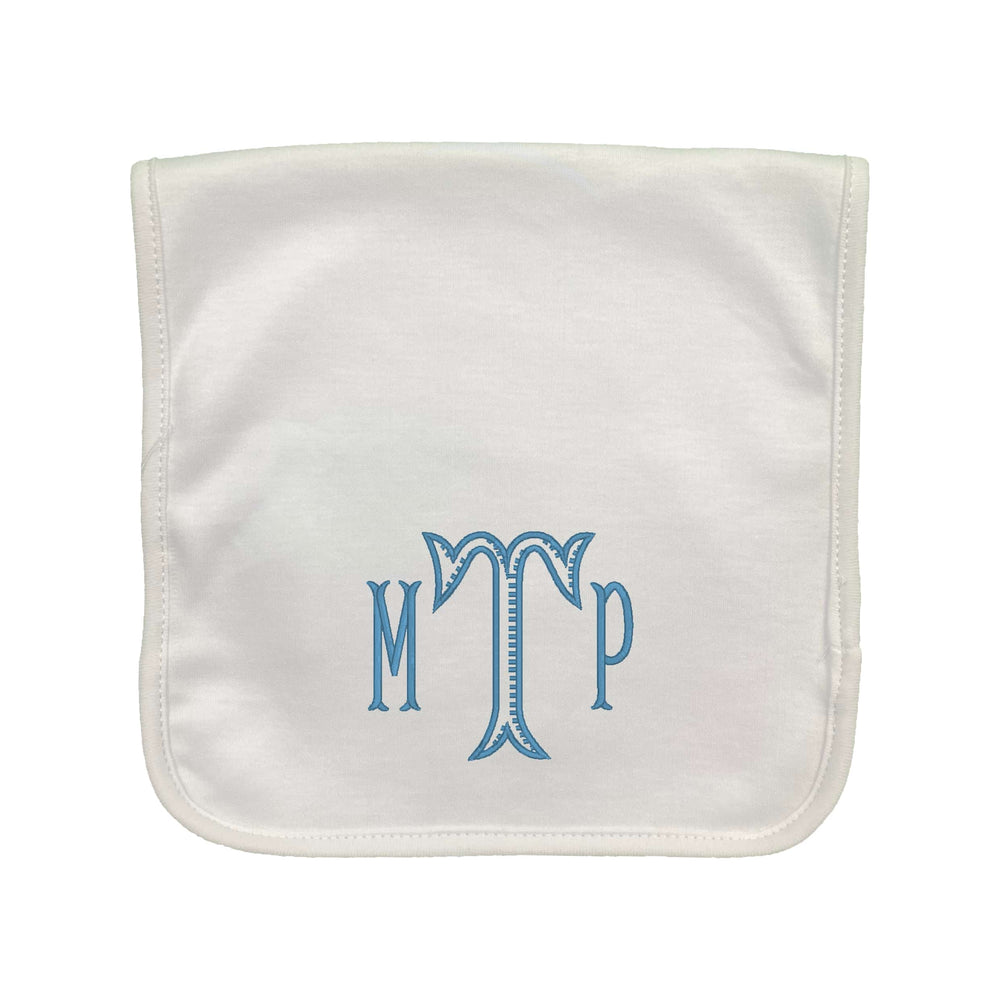 Ribbed Fishtail Embroidered Burp Cloth