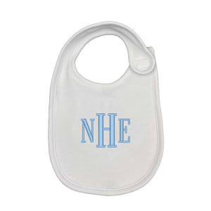 Embroidered Initials Bib Embroidered Initials Bib