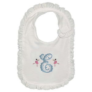 Ballet Initial Embroidered Bib Ballet Initial Embroidered Bib
