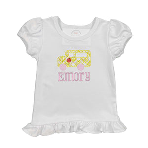 School Bus Embroidered Shirt School Bus Embroidered Shirt