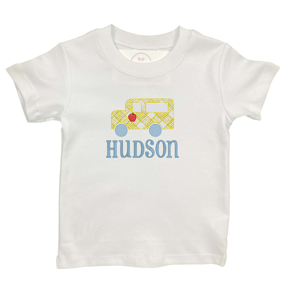 School Bus Embroidered Shirt