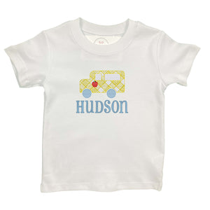 School Bus Embroidered Shirt School Bus Embroidered Shirt
