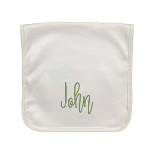Script Name Embroidered Burp Cloth Script Name Embroidered Burp Cloth