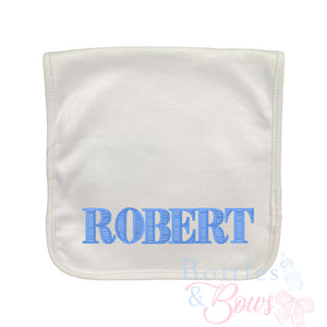 Stripe Name Embroidered Burp Cloth Stripe Name Embroidered Burp Cloth