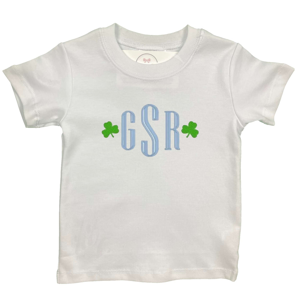 Shamrock Initials Embroidered Shirt