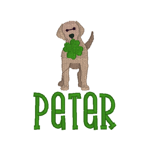Shamrock Puppy Embroidery Design Shamrock Puppy Embroidery Design
