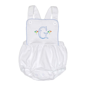 Disney Balloon Initial Gingham Sunsuit Disney Balloon Initial Gingham Sunsuit