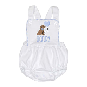 Lab Heart Name Gingham Sunsuit Lab Heart Name Gingham Sunsuit