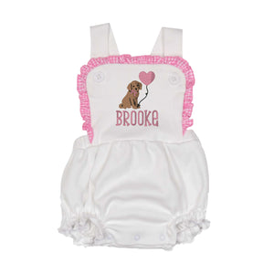 Girls Embroidered Sunsuit Girls Embroidered Sunsuit
