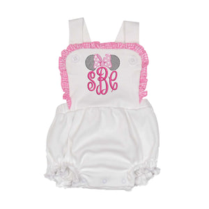 Girls Disney Embroidered Sunsuit Girls Disney Embroidered Sunsuit