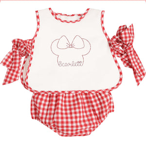 Red Gingham Mouse Bloomer Set Red Gingham Mouse Bloomer Set
