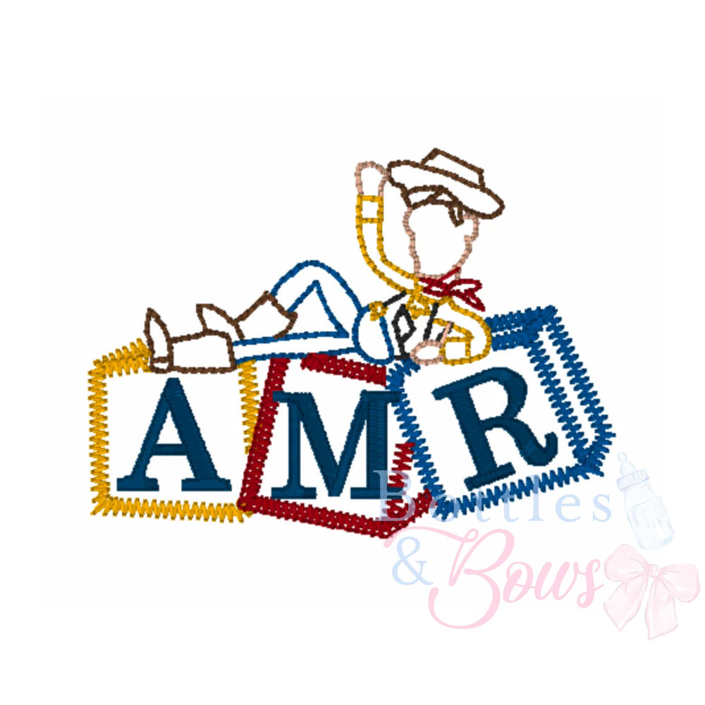 Toy Blocks Embroidery Design