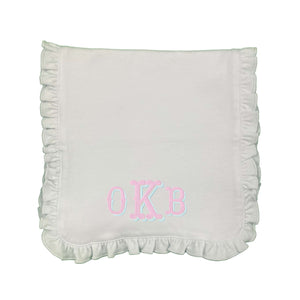 Two Toned Fishtail Embroidered Burp Cloth Two Toned Fishtail Embroidered Burp Cloth