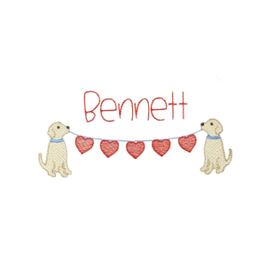 Valentine Dogs Embroidery Design Valentine Dogs Embroidery Design