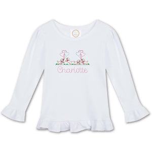 Valentines Pups Embroidered Shirt Valentines Pups Embroidered Shirt