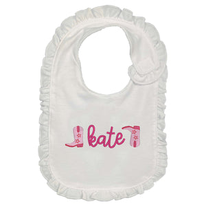 Cowgirl Boots Embroidered Bib Cowgirl Boots Embroidered Bib