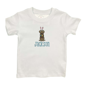 Easter Retriever Puppy Embroidered Shirt Easter Retriever Puppy Embroidered Shirt