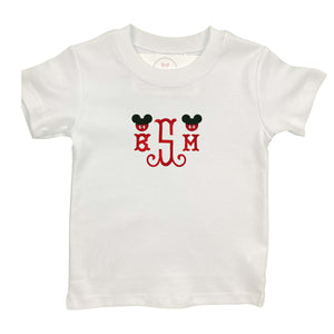 Mouse with Initials Embroidered Shirt Mouse with Initials Embroidered Shirt