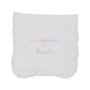 Embroidered Ballet Slipper Burp Cloth Embroidered Ballet Slipper Burp Cloth