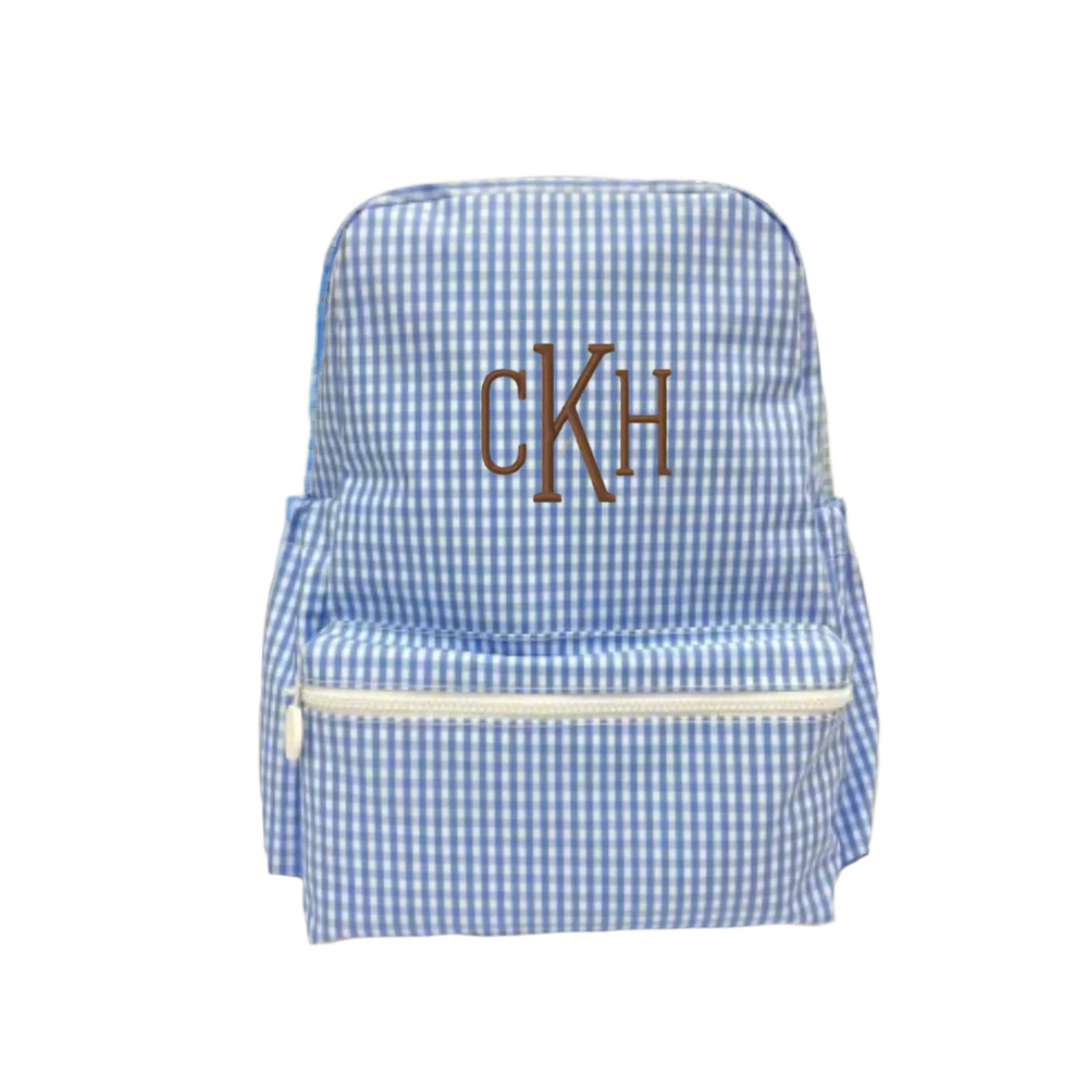 Blue Gingham Backpack