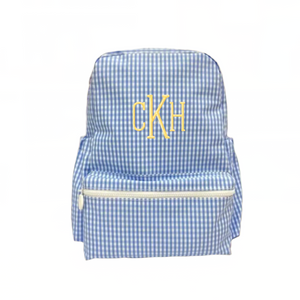 Blue Gingham Backpack Blue Gingham Backpack