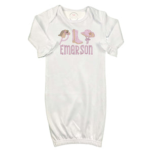 Cowgirl Trio Embroidered Gown Cowgirl Trio Embroidered Gown