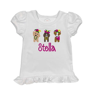 Mardi Gras Dog Embroidered Shirt Mardi Gras Dog Embroidered Shirt