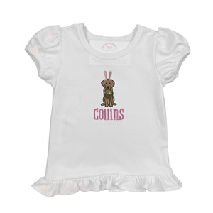 Easter Retriever Puppy Embroidered Shirt Easter Retriever Puppy Embroidered Shirt