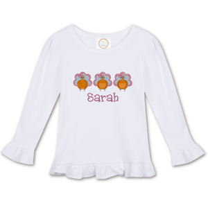 Turkey Trio Embroidered Shirt Turkey Trio Embroidered Shirt