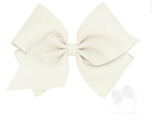 Mini King Grosgrain Hairbow - Antique White Mini King Grosgrain Hairbow - Antique White