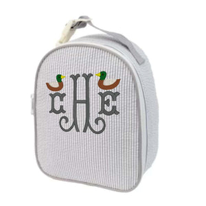 Grey Seersucker Lunchbox Grey Seersucker Lunchbox