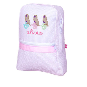 Pink Seersucker Backpack Pink Seersucker Backpack