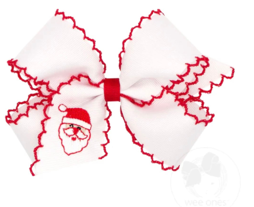 Medium Moonstitch Santa Bow
