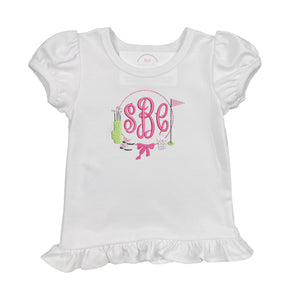 Girls Golf Embroidered Shirt Girls Golf Embroidered Shirt