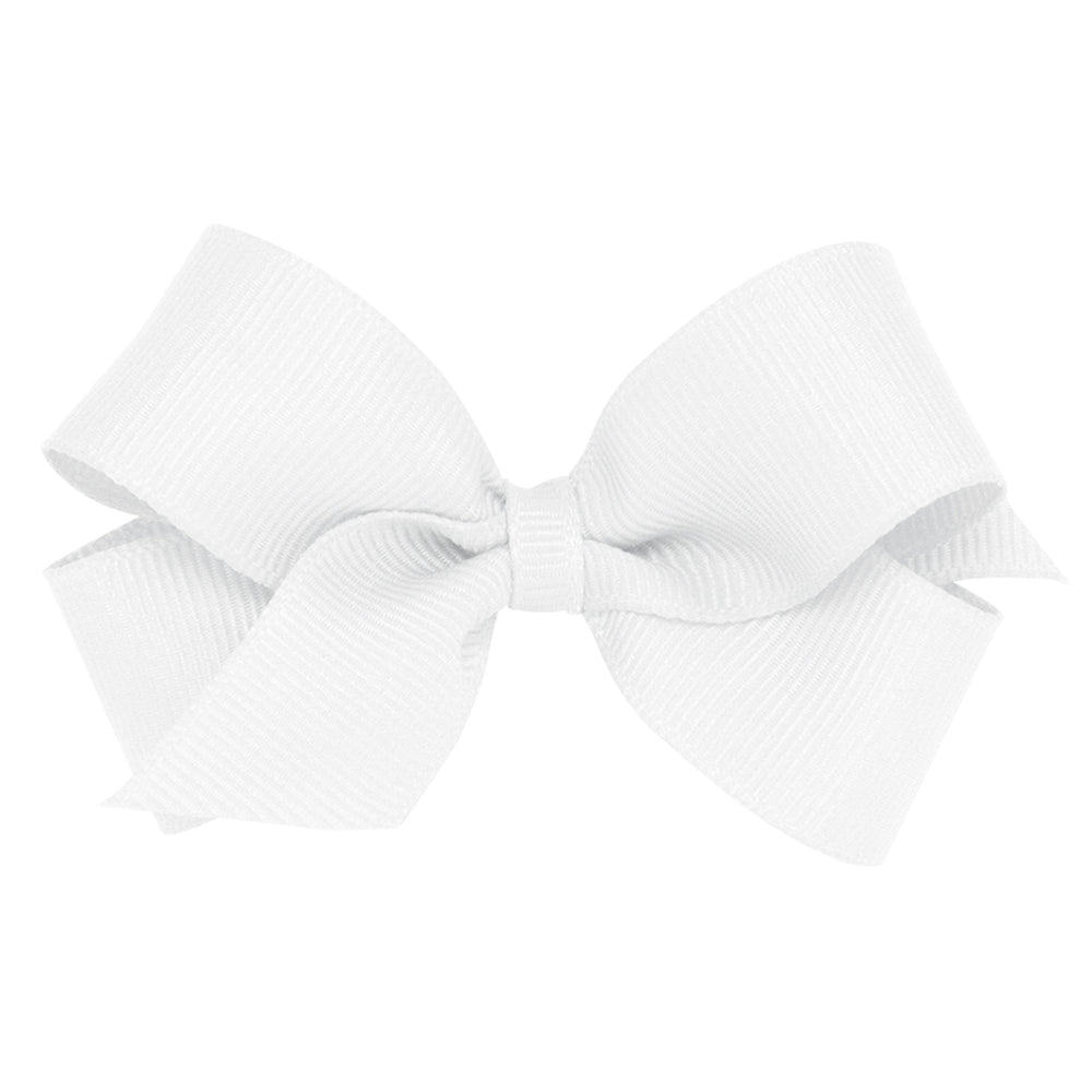Mini Grosgain Bow - White