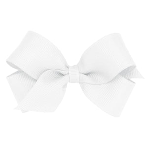 Mini Grosgain Bow - White Mini Grosgain Bow - White