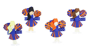 Cheerleader Hair Clip - Blue/Orange Cheerleader Hair Clip - Blue/Orange