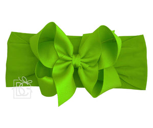 Large Bow Headband - Apple Green Large Bow Headband - Apple Green