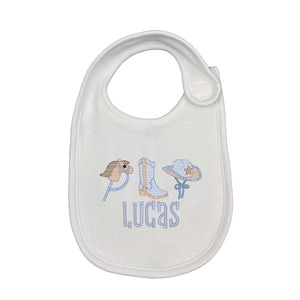 Cowboy Trio Embroidered Bib Cowboy Trio Embroidered Bib