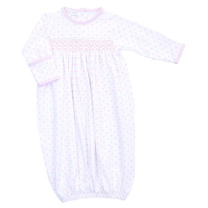 Gingham Dots Smocked Gown Gingham Dots Smocked Gown