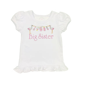 Stork Big Sister Embroidered Shirt Stork Big Sister Embroidered Shirt