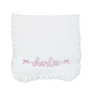 Embroidered Bows with Name Burp Cloth Embroidered Bows with Name Burp Cloth