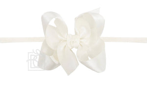 Large Headband - Satin Antique White Large Headband - Satin Antique White