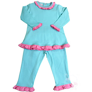 Turquoise/Pink Pants Set Turquoise/Pink Pants Set