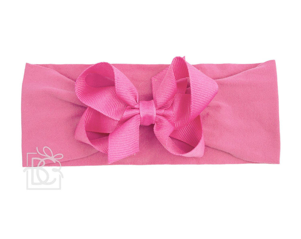 Medium Bow Headband - Hot Pink