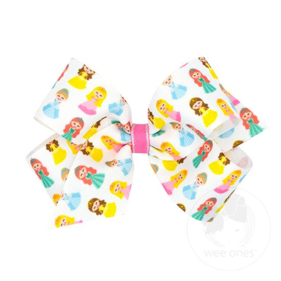Medium Grosgrain Princess-themed Hair Bow