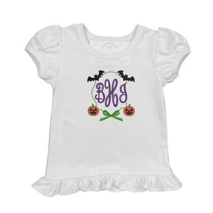Halloween Frame Embroidered Shirt Halloween Frame Embroidered Shirt